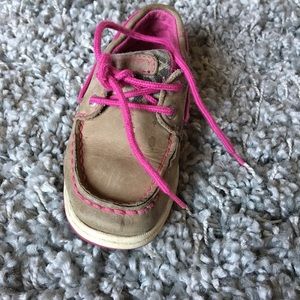 Little girl sperrys top sliders